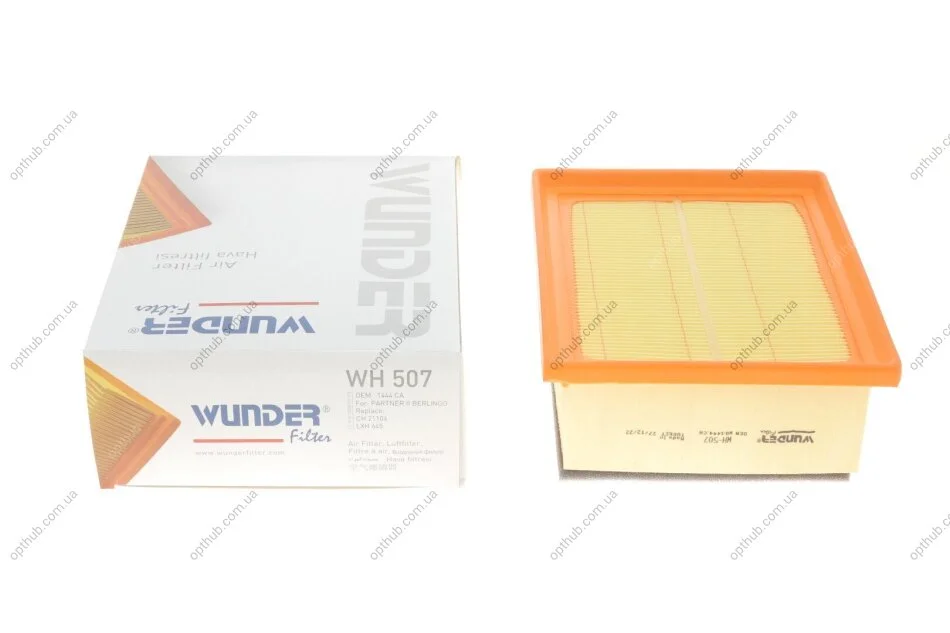 Фільтр повітряний Peugeot Partner 2.0 HDI 03- UA63 WUNDER FILTER WH 507 (фото 1)