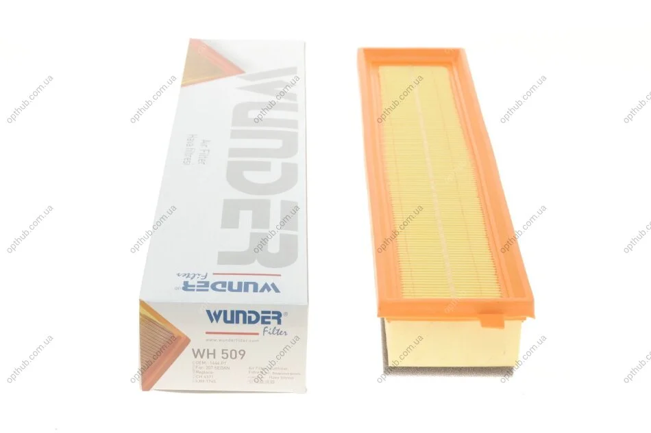 Фільтр повітряний Citroen Berlingo/Peugeot Partner 1.6i 16V 08- UA63 WUNDER FILTER WH 509 (фото 1)
