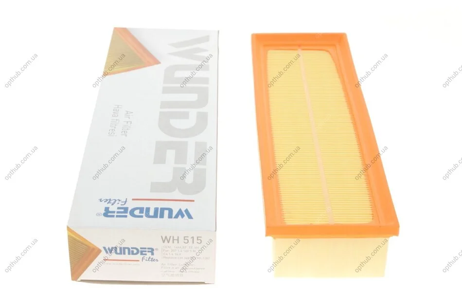 Фільтр повітряний Peugeot Partner 1.6 16V 01- UA63 WUNDER FILTER WH 515 (фото 1)