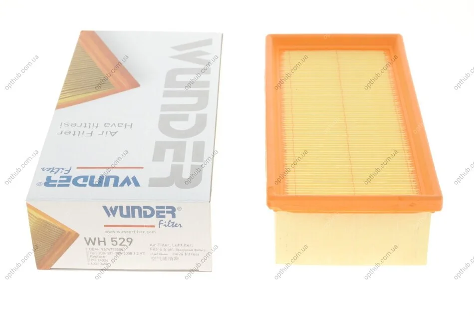Фільтр повітряний Citroen C3/Peugeot 208 1.0/1.2 12- UA63 WUNDER FILTER WH 529 (фото 1)