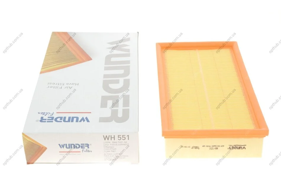 Фільтр повітряний Ford Connect 02- UA63 WUNDER FILTER WH 551 (фото 1)