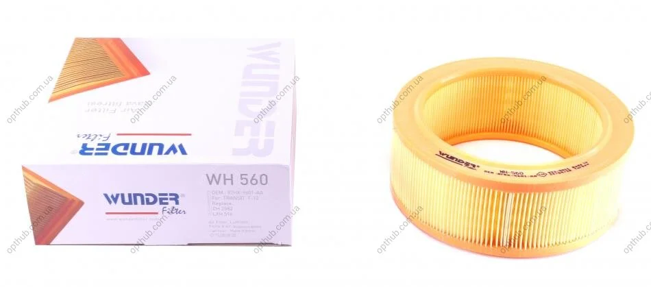Фільтр повітряний Ford Transit 1.6-2.5D 85-94 UA63 WUNDER FILTER WH 560 (фото 1)