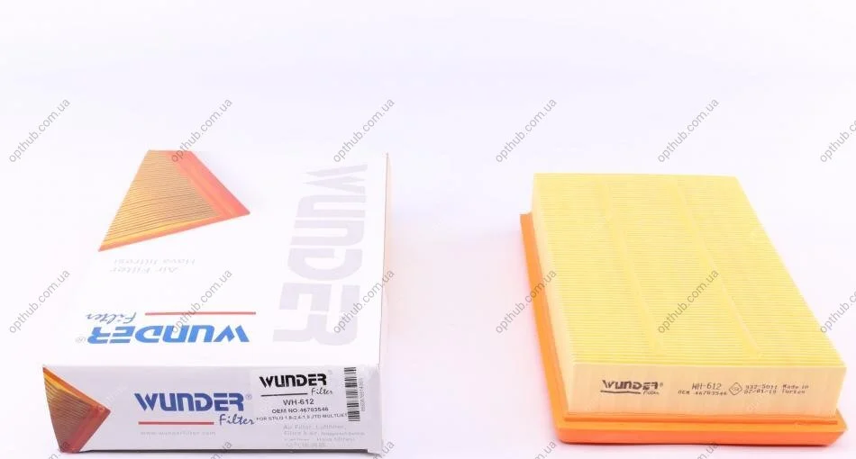 Фільтр повітряний Fiat Stilo 1.9 JTD 01-08 (opt-om) WUNDER FILTER WH 612 (фото 1)