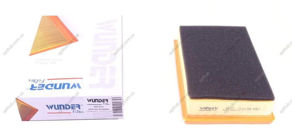 Фільтр повітряний Fiat Bravo II/Stilo 1.9JTD 01- (opt-om) WUNDER FILTER WH 613 (фото 1)