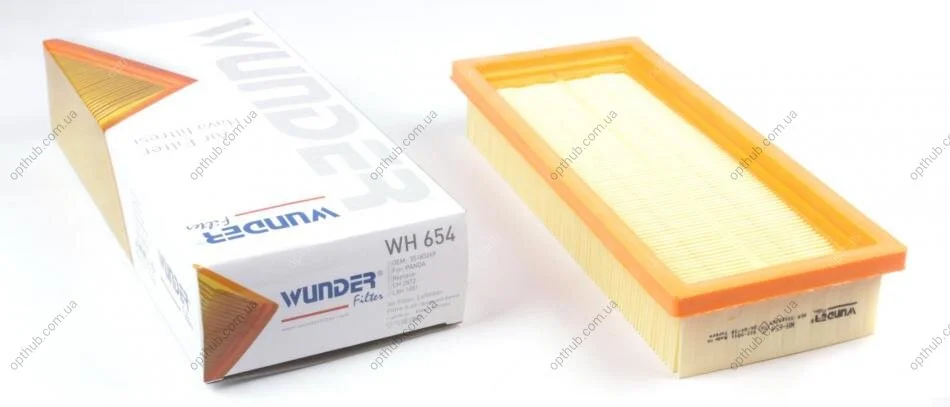 Фільтр повітряний Fiat Panda/Punto 1.1i/1.2LPG 00- UA63 WUNDER FILTER WH 654 (фото 1)