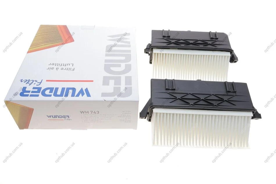 Фільтр повітряний MB E-class (W212/A207/C207)/ GLK (X204) 350CDI (к-кт) UA63 WUNDER FILTER WH 743 (фото 1)