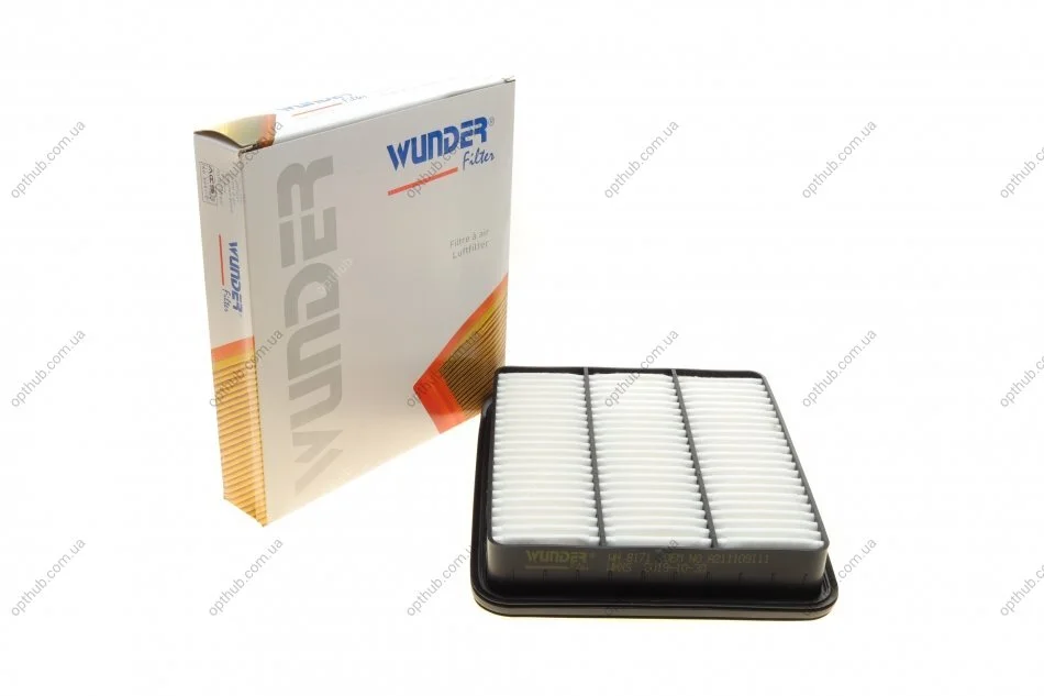 Фільтр повітряний Chery Tiggo 1.6/1.8/2.0 16V 05- (opt-om) WUNDER FILTER WH 8171 (фото 1)