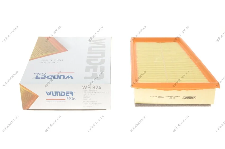 Фільтр повітряний Renault Megane III 08- (з поролоном) UA63 WUNDER FILTER WH 824 (фото 1)