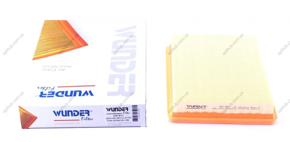 Фільтр повітряний Hyundai Sonata 2.0/2.5/2.7 98-04 UA63 WUNDER FILTER WH 911 (фото 1)