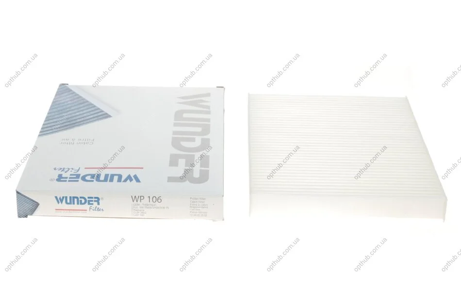 Фільтр салону VW T5 03- (opt-om) WUNDER FILTER WP 106 (фото 1)