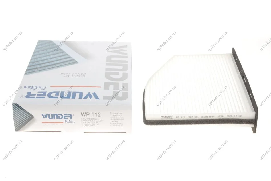 Фільтр салону VW Caddy 1.9TDI 03- UA63 WUNDER FILTER WP 112 (фото 1)