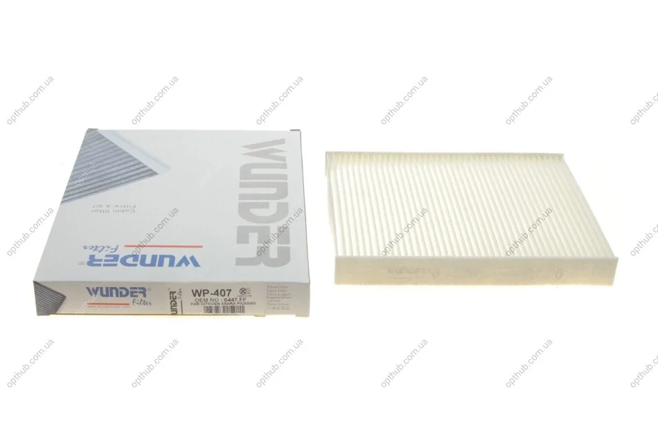 Фільтр салону Citroen Xsara Picasso 99-12 (opt-om) WUNDER FILTER WP 407 (фото 1)