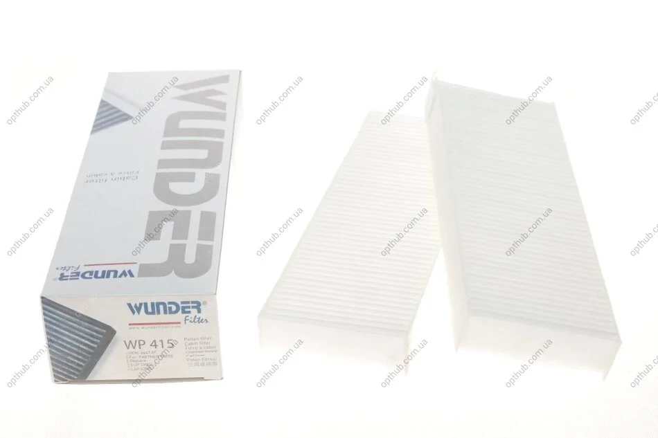 Фільтр салону Citroen Berlingo/Peugeot Partner 08- (к-кт 2шт.) UA63 WUNDER FILTER WP 415 (фото 1)