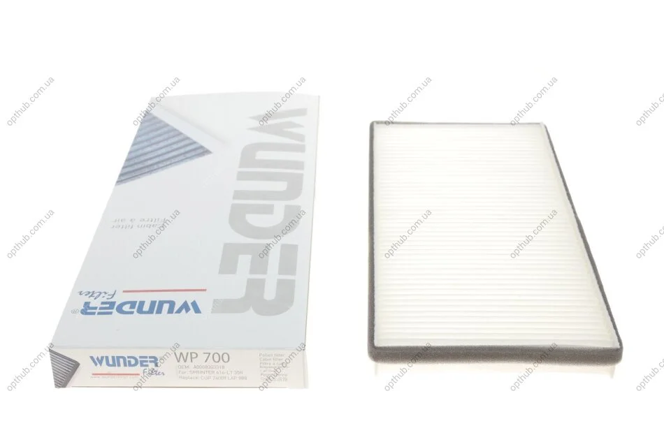 Фільтр салону MB Sprinter/VW LT 96-06 UA63 WUNDER FILTER WP 700 (фото 1)
