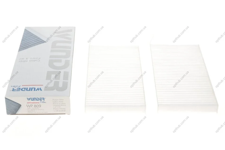 Фильтр салона Renault Kangoo 08-/ Master 10- (к-кт 2шт) UA63 WUNDER FILTER WP 809 (фото 1)
