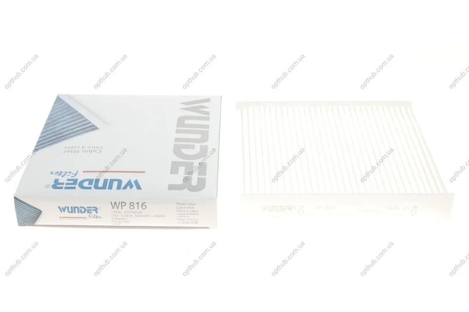 Фільтр салону Renault Clio/Dacia Logan 12- UA63 WUNDER FILTER WP 816 (фото 1)