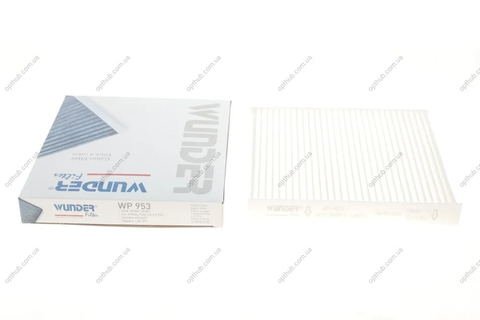 Фільтр салону Nissan X-trail 01-/ Murano 03-/ Infiniti EX 08-/ FX 03- UA63 WUNDER FILTER WP 953 (фото 1)