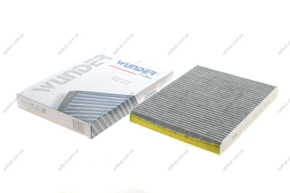 Фільтр салону VW Golf IV/Skoda Octavia/Audi A3 1.0-3.2 92-10 (вугільний) UA63 WUNDER FILTER WPK 104 (фото 1)