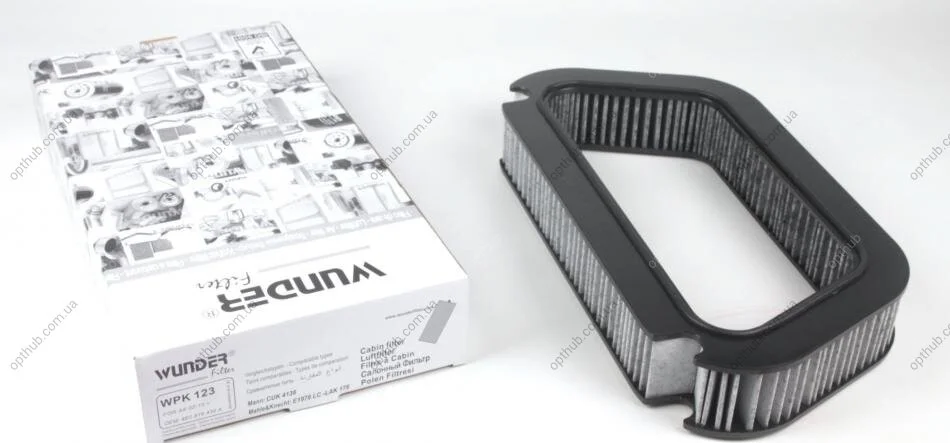 Фільтр салону Audi A8 02-10 (вугільний) (opt-om) WUNDER FILTER WPK 123 (фото 1)