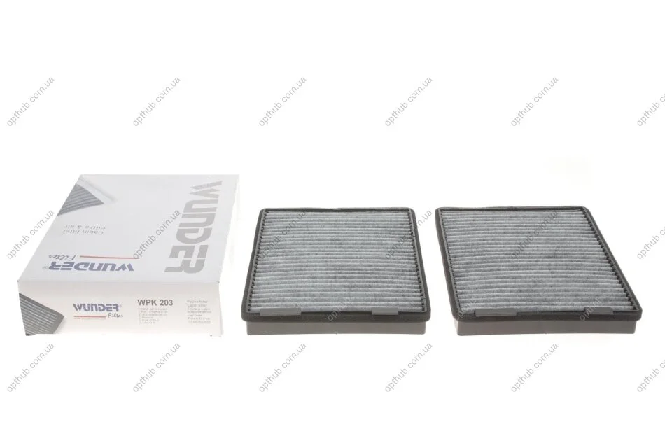 Фильтр салона BMW 5 (E39) (угольный) (к-кт 2 шт.).) UA63 WUNDER FILTER WPK 203 (фото 1)