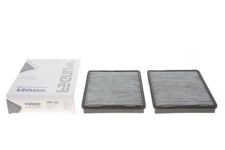 Фільтр салону BMW 5 (E39) (вугільний) (к-кт 2 шт.) UA63 WUNDER FILTER WPK 203