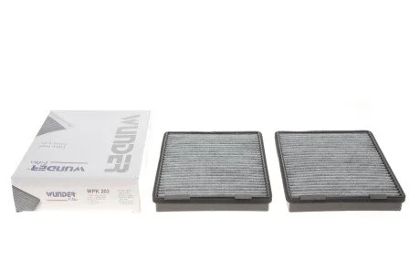 Фильтр салона BMW 5 (E39) (угольный) (к-кт 2 шт.).) UA63 WUNDER FILTER WPK 203