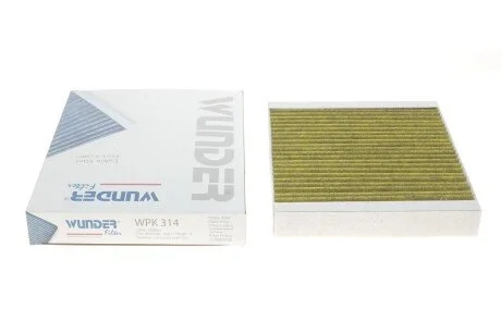 Фільтр салону Chevrolet Aveo (T300) 11-/ Opel Astra J 09- (вугільний) UA63 WUNDER FILTER WPK 314