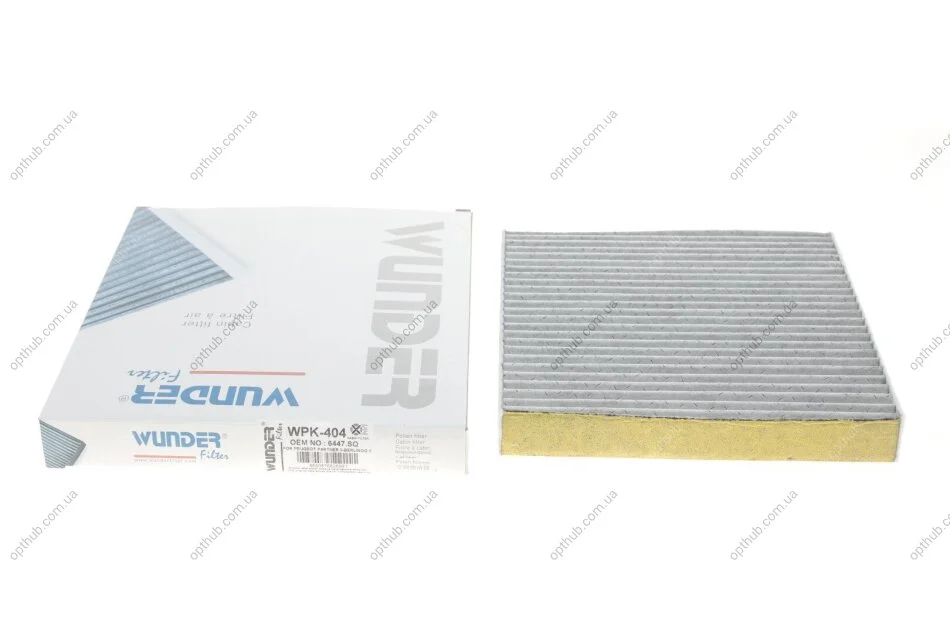 Фільтр салону Citroen Berlingo/Peugeot Partner 1.1-2.0HDI -08 (вугільний) UA63 WUNDER FILTER WPK 404 (фото 1)