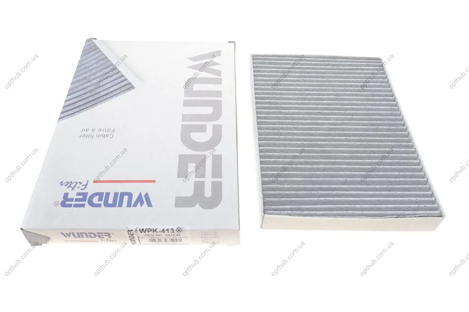 Фільтр салону Citroen C5/Peugeot 407 04- (вугільний) UA63 WUNDER FILTER WPK 413 (фото 1)