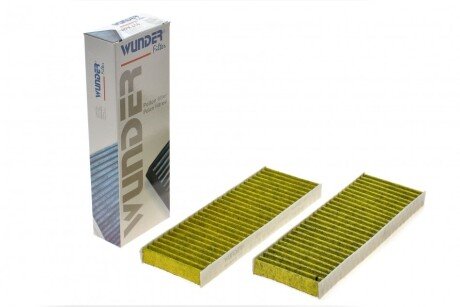 Фільтр салону Citroen C-Elysee/Peugeot 301 12- (к-кт 2 шт.) (вугільний) UA63 WUNDER FILTER WPK 416