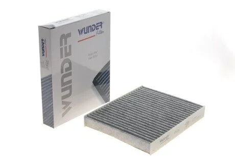 Фільтр салону Ford Fiesta 01-10/ Fusion 02-12 (вугільний) (opt-om) WUNDER FILTER WPK 507