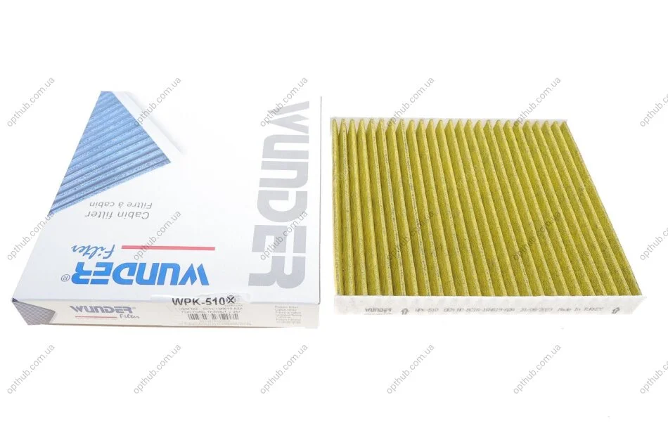 Фільтр салону Ford Transit V347 06- (вугільний) (opt-om) WUNDER FILTER WPK 510 (фото 1)
