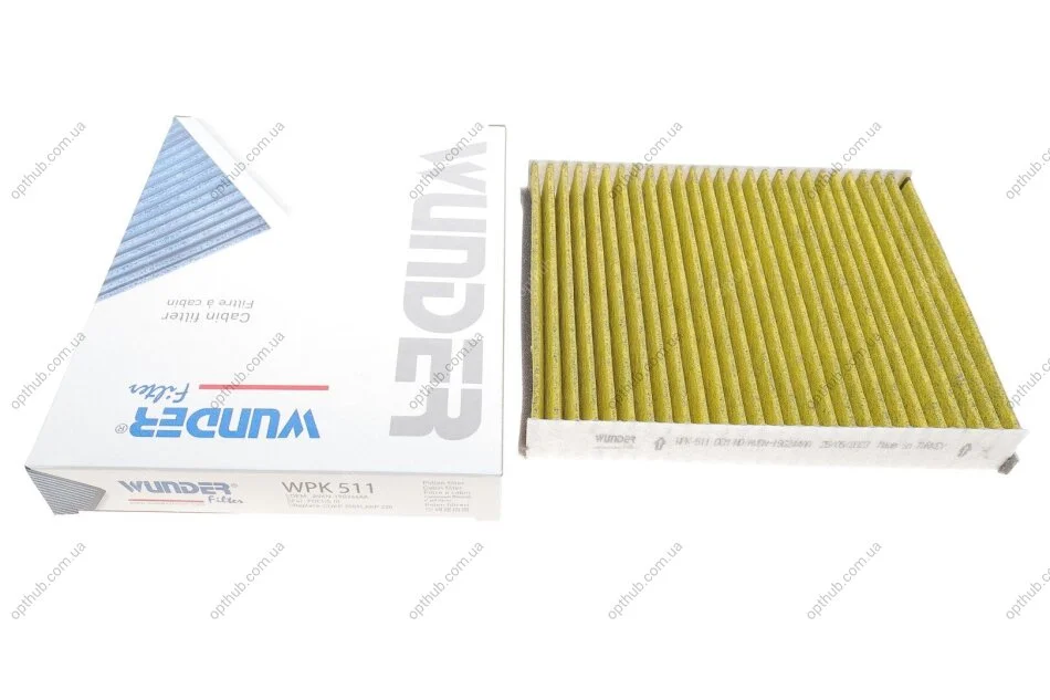 Фільтр салону Ford Focus/Connect 11- (вугільний) UA63 WUNDER FILTER WPK 511 (фото 1)
