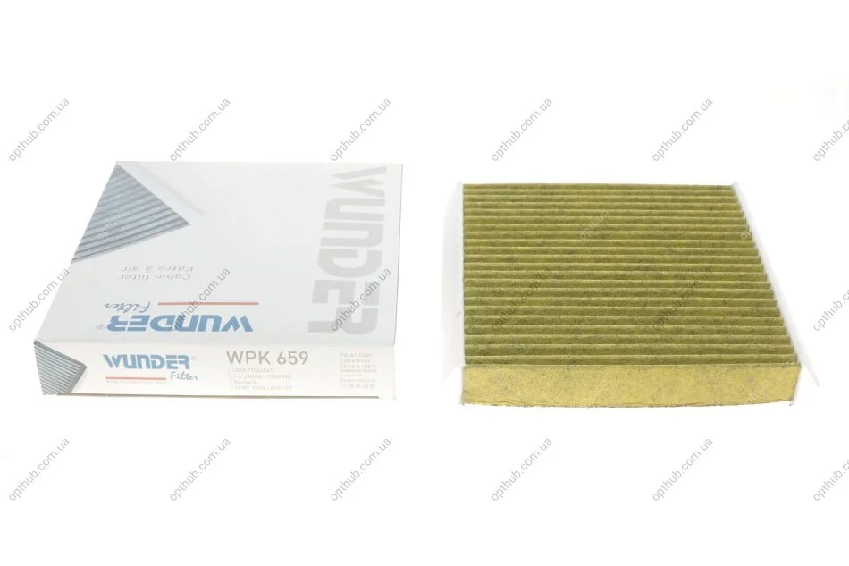 Фільтр салону Peugeot Bipper/Citroen Nemo 08- (вугільний) UA63 WUNDER FILTER WPK 659 (фото 1)
