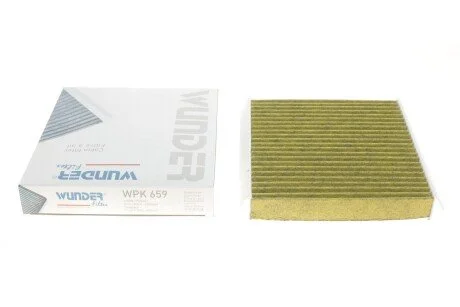 Фільтр салону Peugeot Bipper/Citroen Nemo 08- (вугільний) UA63 WUNDER FILTER WPK 659
