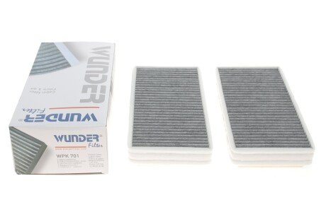 Фільтр салону MB E-class (W210) (к-кт 2шт.) (вугільний) UA63 WUNDER FILTER WPK 701