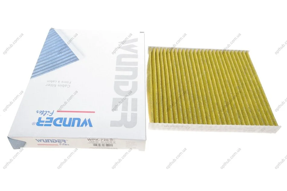 Фільтр салону Skoda Fabia/Roomster/VW Polo 99-10 (вугільний) UA63 WUNDER FILTER WPK 720 (фото 1)