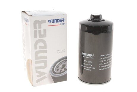 Фільтр масляний VW T4 2.4D/2.5DTI UA63 WUNDER FILTER WY 103