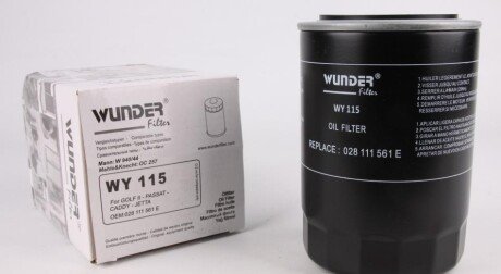 Фільтр масляний Audi/VW UA63 WUNDER FILTER WY 115