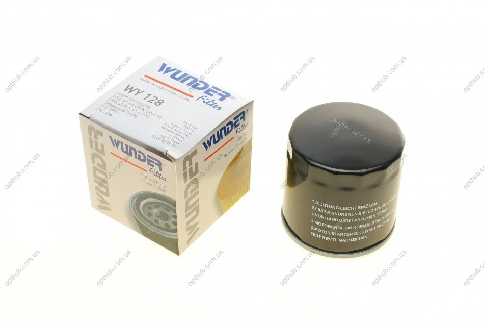 Фільтр масляний VW Caddy IV 1.0-1.6TSI / Golf VI/VII/Seat UA63 WUNDER FILTER WY 128 (фото 1)