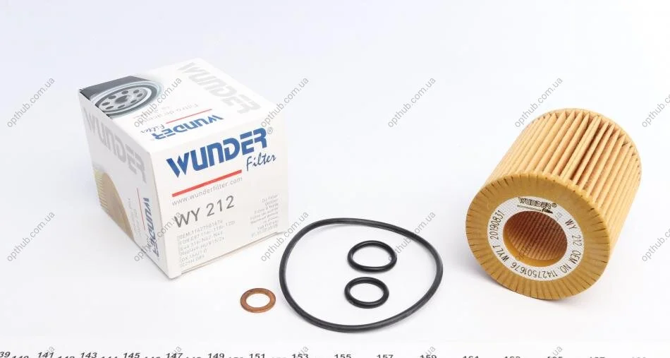 Фільтр масляний BMW 3 (E46/E90) /5 (E60) 1.6/2.0/1.8/2.0 UA63 WUNDER FILTER WY 212 (фото 1)