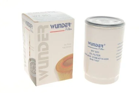 Фільтр масляний Ford Fiesta 1.4i 01-08 UA63 WUNDER FILTER WY 551