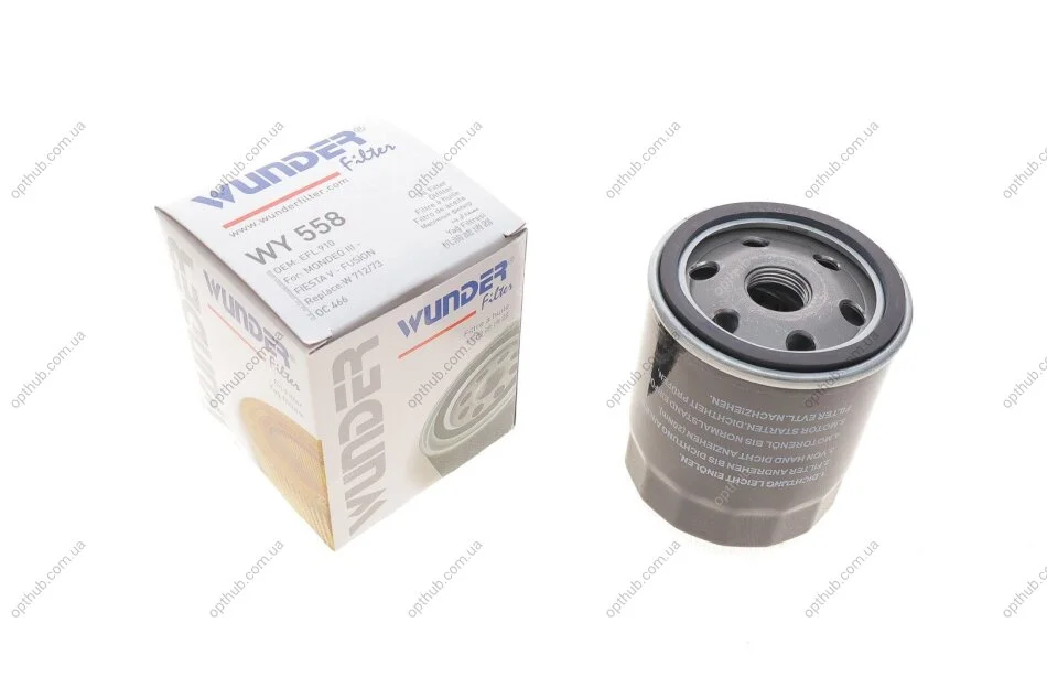 Фільтр масляний Ford Focus/Transit 1.0-2.3 82- UA63 WUNDER FILTER WY 558 (фото 1)