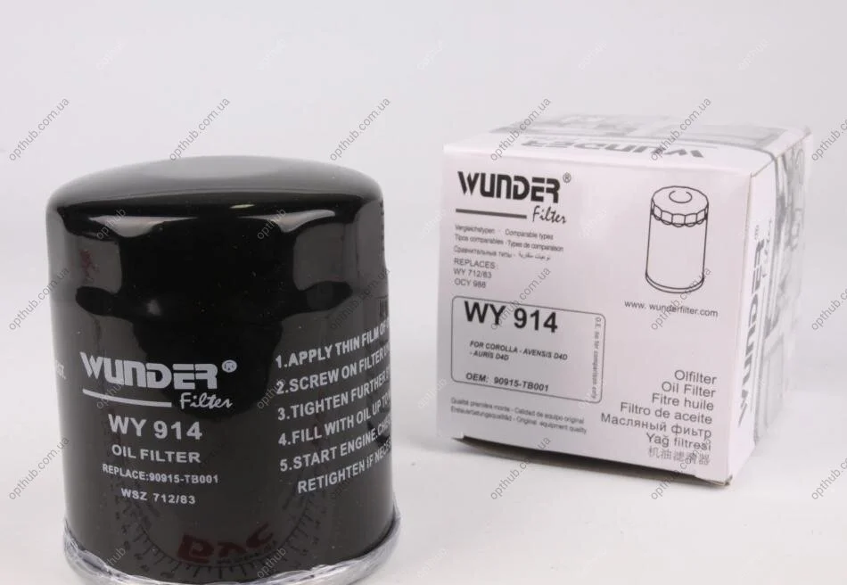 Фільтр масляний Toyota Land Cruiser 84- (opt-om) WUNDER FILTER WY 914 (фото 1)
