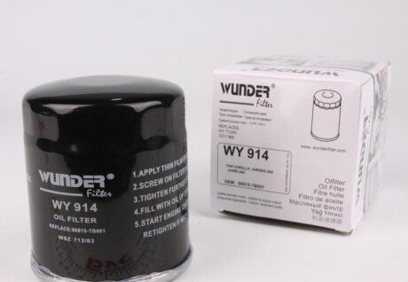 Фільтр масляний Toyota Land Cruiser 84- (opt-om) WUNDER FILTER WY 914