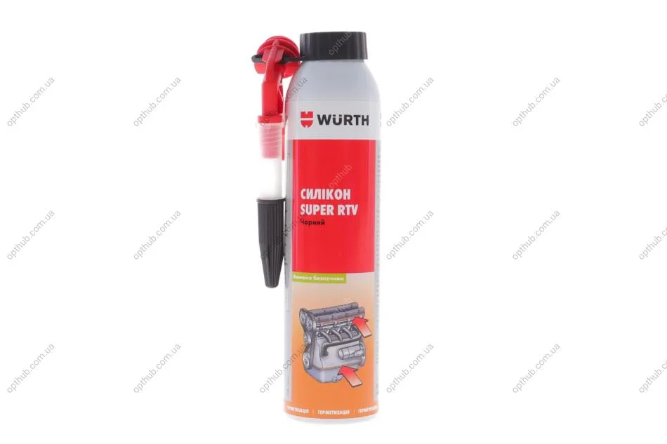 Силікон SUPER RTV, чорний, 200 ml {арт. } WURTH 08933311 (фото 1)