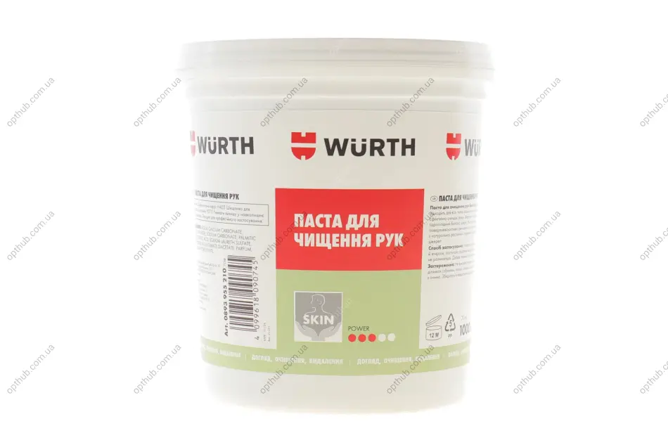 Паста для чищення рук, 1000 ml, SKIN {арт. } WURTH 0893955210 (фото 1)
