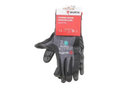 Перчатки защитные TIGERFLEX PLUS, нейлон, покрытие нитрил, пара, р.7 {арт. } WURTH 0899411017