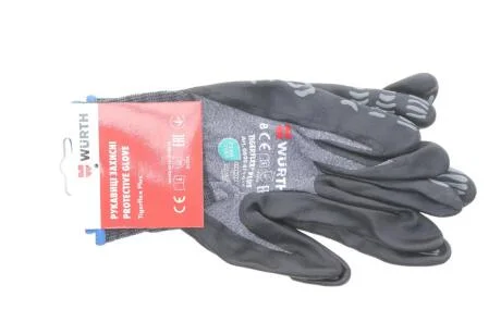 Перчатки защитные TIGERFLEX PLUS, нейлон, покрытие нитрил, пара, р.8 {арт. } WURTH 0899411018