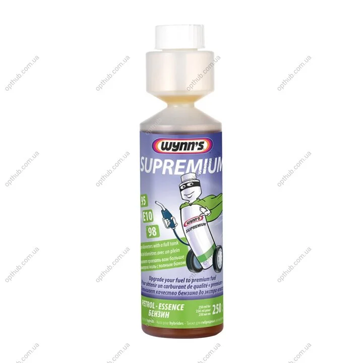 Присадка SUPREMIUM PETROL 250мл ПРИСАДКА К БЕНЗИНУ, КОНЦ (1:1000) / SUPREMIUM PETROL 12X250ML Wynn's W22810 (фото 1)